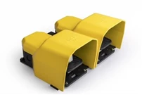 PDK Series Metal Protection (1NO+1NC)+(1NO+1NC) with Hole for Metal Bar Double Yellow Plastic Foot Switch